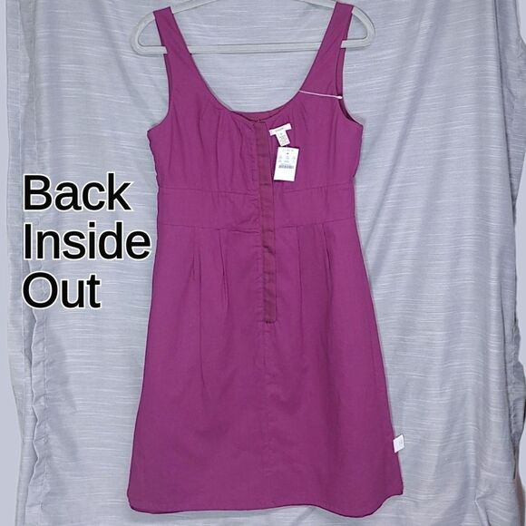 J.Crew Purple Sydney Cotton Cady Minimalist Cocktail Dress Pockets Womens 10 NWT - Picture 12 of 12